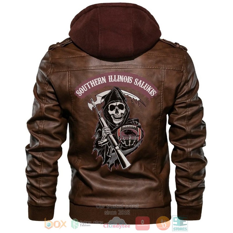 BEST NCAA Southern Illinois Salukis Football Sons Of Anarchy Leather Jacket 6 Southern Illinois Salukis NCAA Football Sons Of Anarchy Leather Jacket