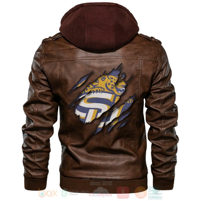 Southern Jaguars NCAA Brown Motorcycle Leather Jacket