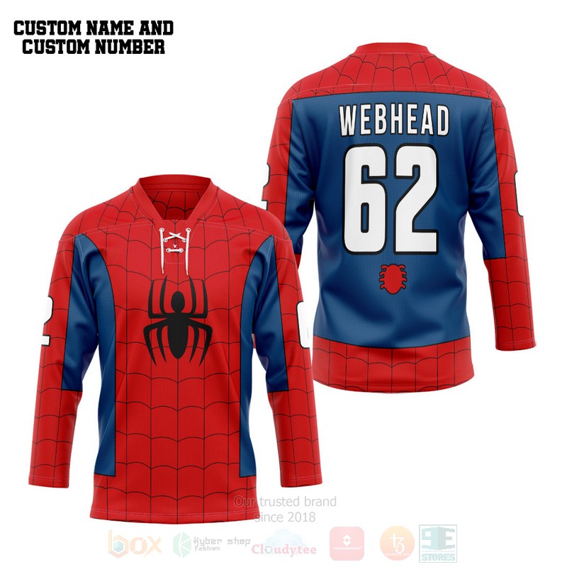 BEST Spider Man Cosplay Personalized Jersey Hockey 3 Spider Man Cosplay Personalized Hockey Jersey 1 2