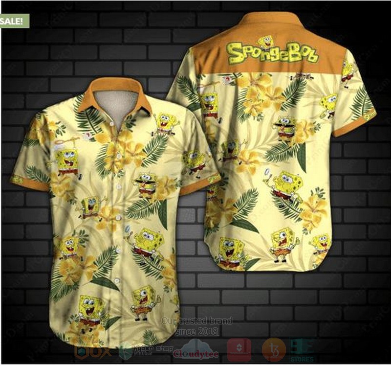 BEST Spongebob Squarepants All Over Print Aloha Shirt 1 Spongebob Squarepants Short Sleeve Hawaiian Shirt