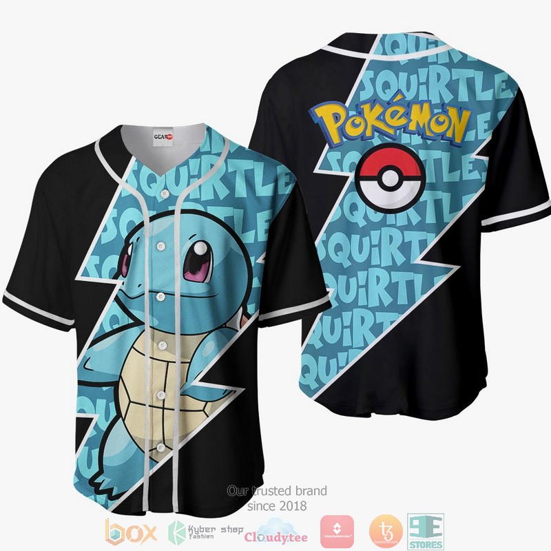 Squirtle Pokemon Baseball Jersey Shirt