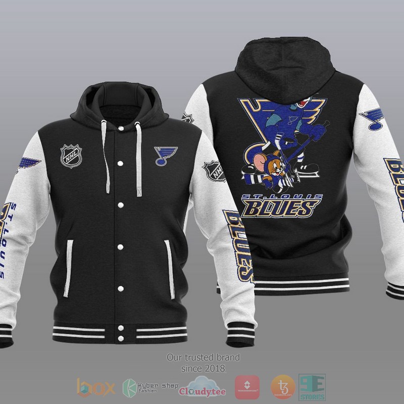 St Louis Blues NHL Tom And Jerry Baseball Hoodie Jacket