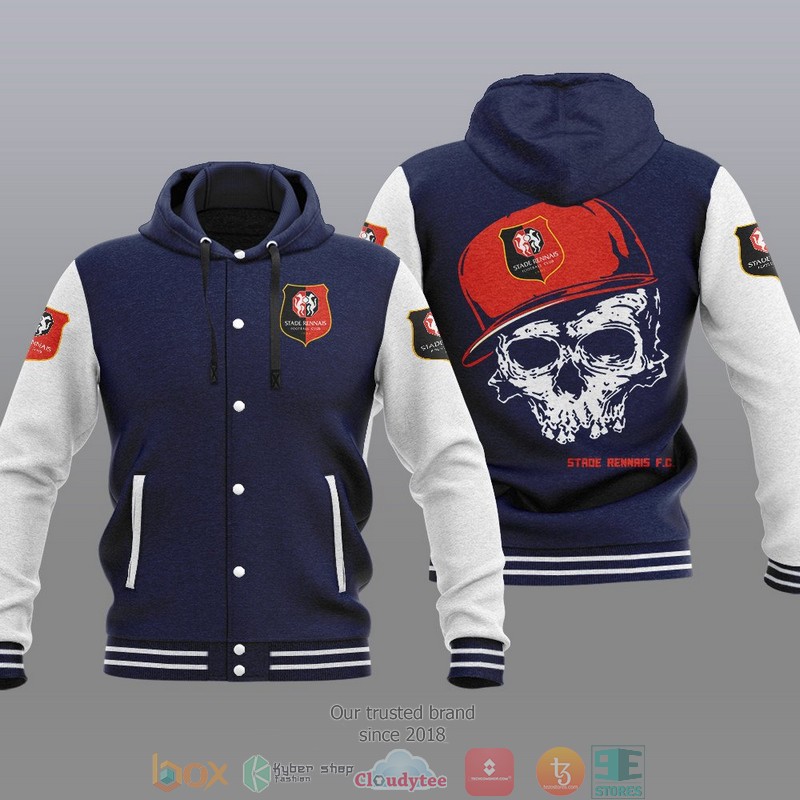 Stade Rennais FC Skull Baseball hoodie Jacket 1