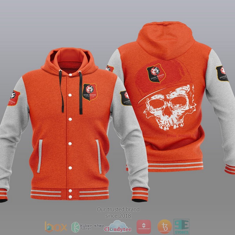 Stade Rennais FC Skull Baseball hoodie Jacket 4 Stade Rennais FC Skull Baseball hoodie Jacket 1 2 3