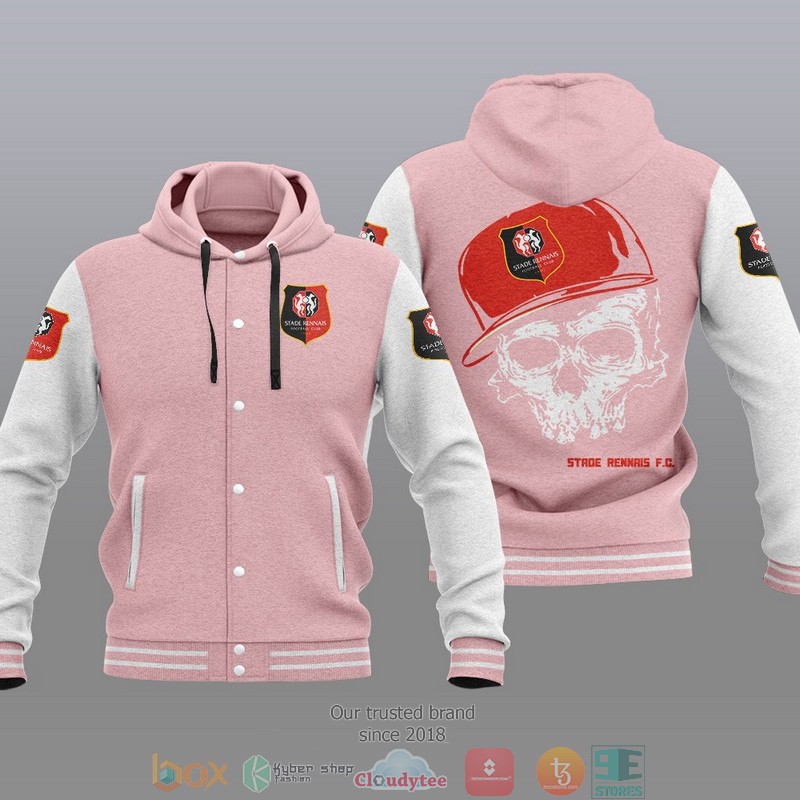 Stade Rennais FC Skull Baseball hoodie Jacket 5 Stade Rennais FC Skull Baseball hoodie Jacket 1 2 3 4