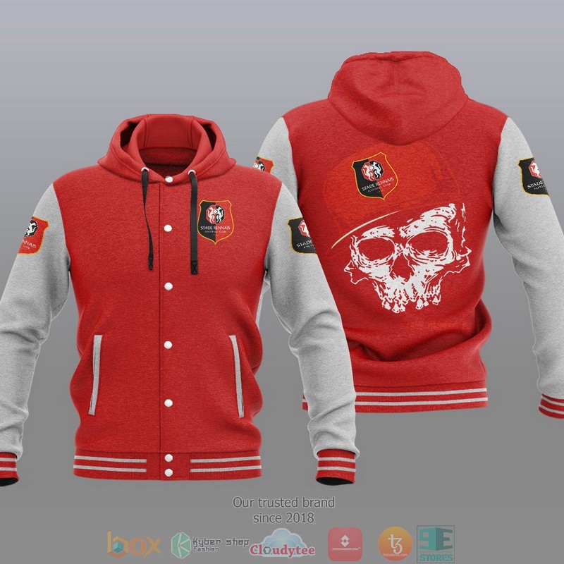 Stade Rennais FC Skull Baseball hoodie Jacket 6 Stade Rennais FC Skull Baseball hoodie Jacket 1 2 3 4 5