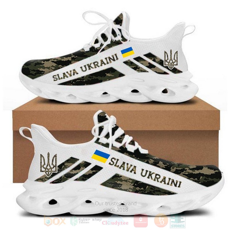 Stand With Ukraine Camo Clunky Max Soul Shoes