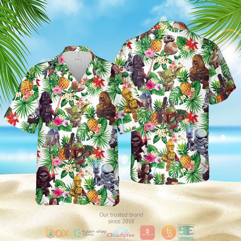 Star Wars Characters pineapple Hawaiian Shirt Shorts