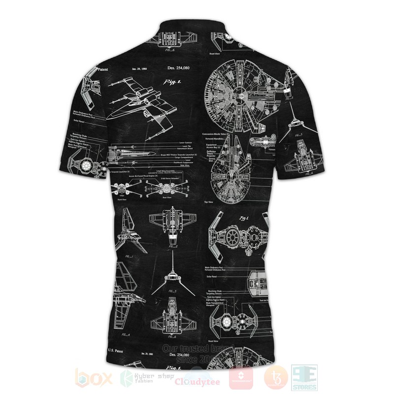 BEST Star Wars Patent Black Premium Polo Shirt 3 Star Wars Patent Black Polo Shirt 1 2