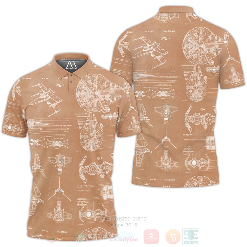 Star Wars Patent Brown Polo Shirt