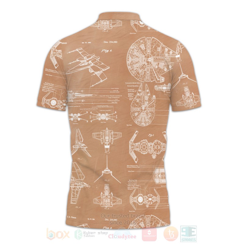 BEST Star Wars Patent Brown Premium Polo Shirt 3 Star Wars Patent Brown Polo Shirt 1 2