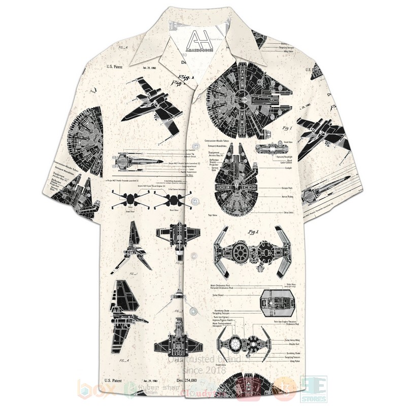 BEST Star Wars Patent Cream All Over Print Hawaiian Shirt 5 Star Wars Patent Cream Hawaiian Shirt