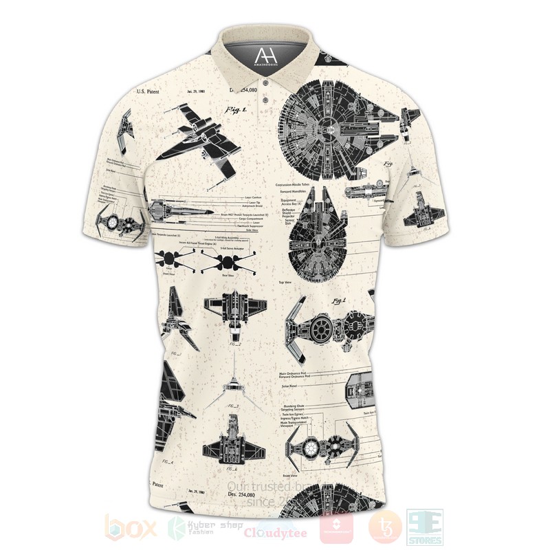 BEST Star Wars Patent Cream Premium Polo Shirt 2 Star Wars Patent Cream Polo Shirt 1