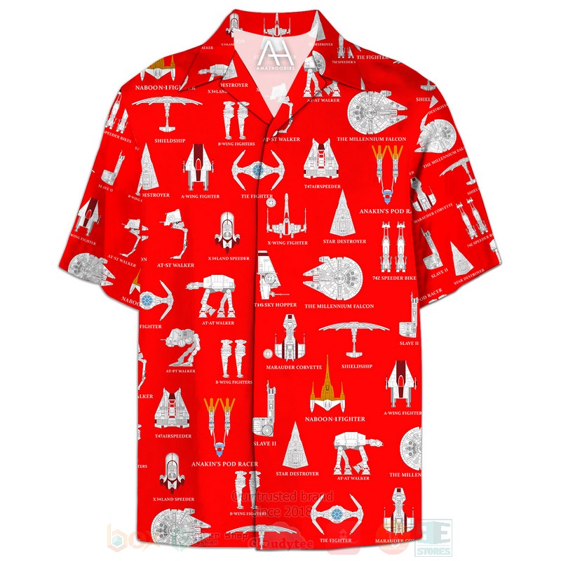Star Wars Ships Red Hawaiian Shirt