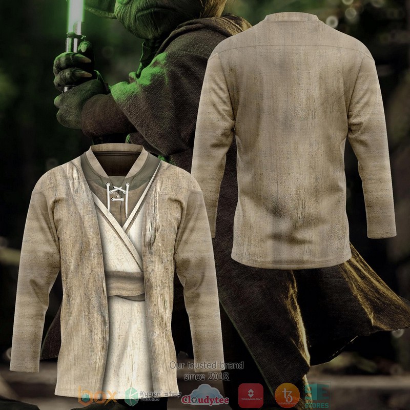 Star Wars Yoda Cosplay Hockey Jersey Shirt 3 Star Wars Yoda Cosplay Hockey Jersey Shirt 1 2