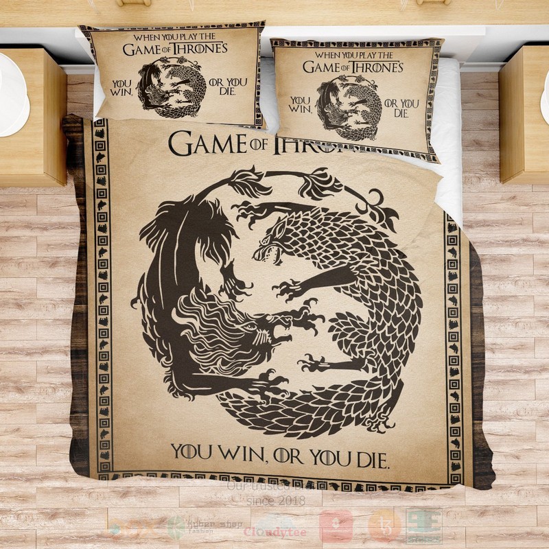 BEST Stark X Lannister Game of Thrones Duvet Cover Bed Sets 3 Stark X Lannister Game of Thrones Bedding Set 1 2