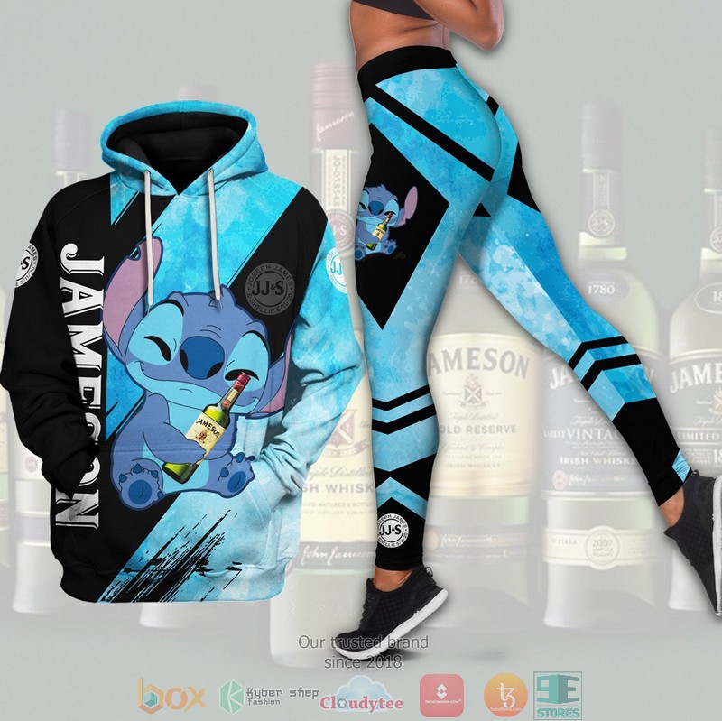 Stitch hug Jameson Irish Whiskey 3D hoodie