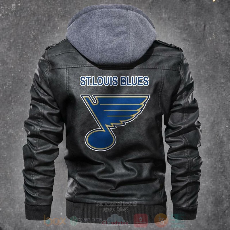 BEST NHL Teams Stlouis Blues Motorcycle Rider Zipper Jacket Leather 5 Stlouis Blues NHL Motorcycle Leather Jacket