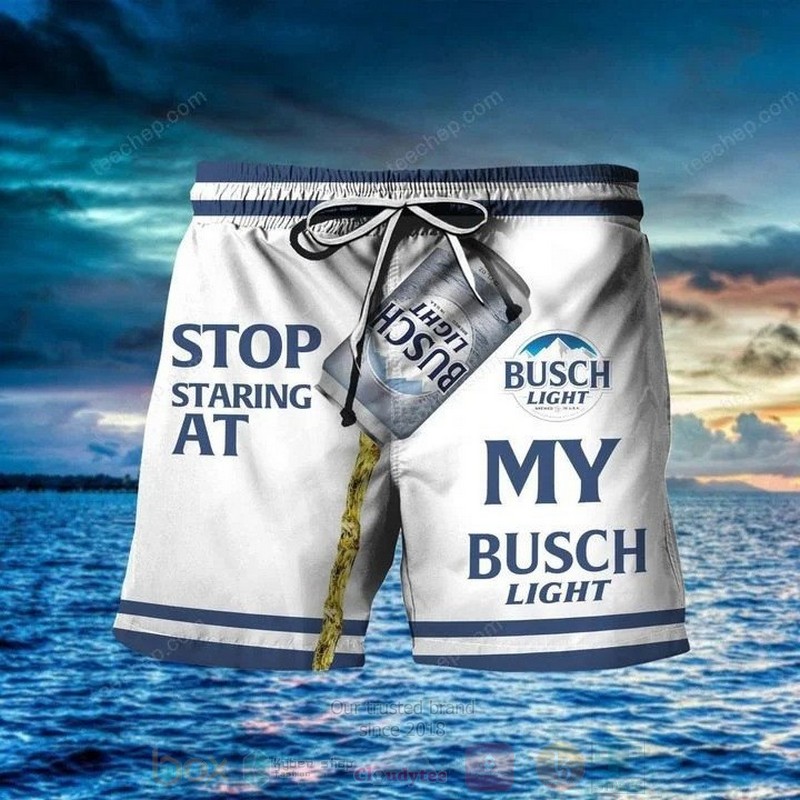 Stop Staring At My Busch Light Hawaiian Short