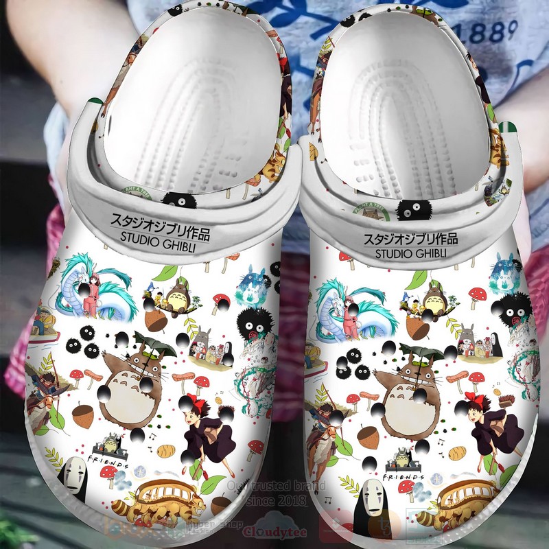 Studio Ghibli Anime Characters White Crocband Crocs Clog Shoes