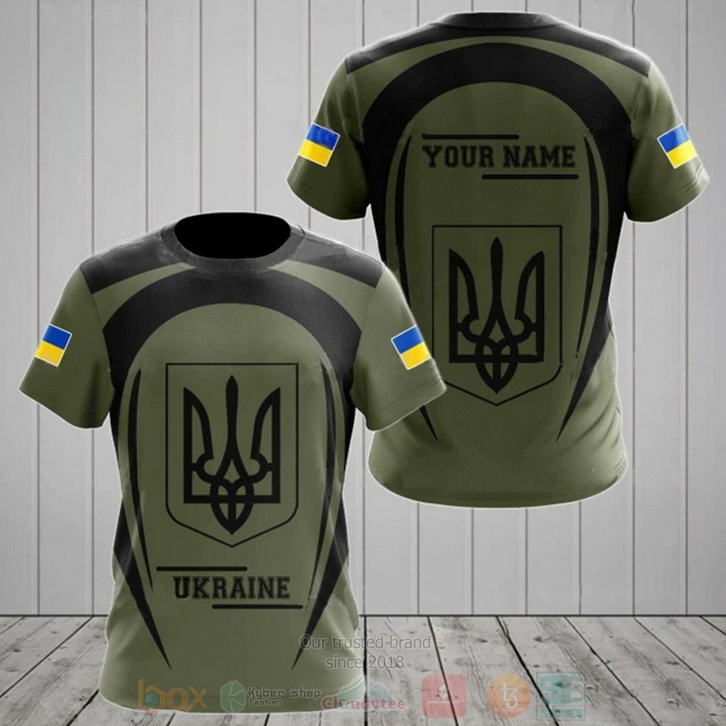 Support Ukraine Ukrainian Flag Custom Name 3D Hoodie Shirt