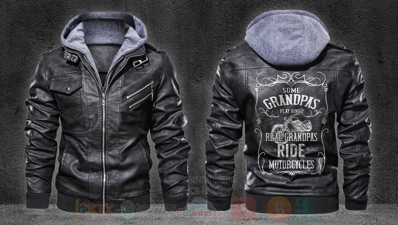 Some Grandpas Play Bingo Real Grandpas Ride Leather Jacket