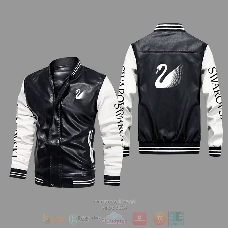 Swarovski Leather Bomber Jacket