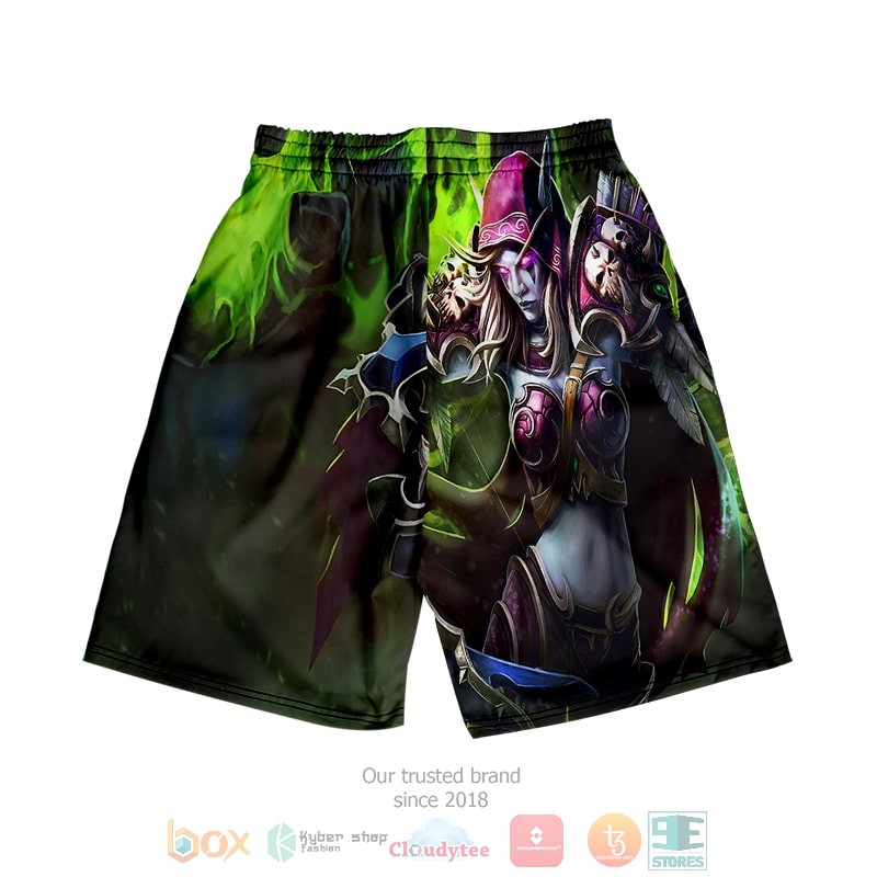 HOT Sylvanas Windrunner Color Fusion World Of Warcraft Gaming Beach Shorts 2 Sylvanas Windrunner Color Fusion World Of Warcraft Gaming Shorts 1