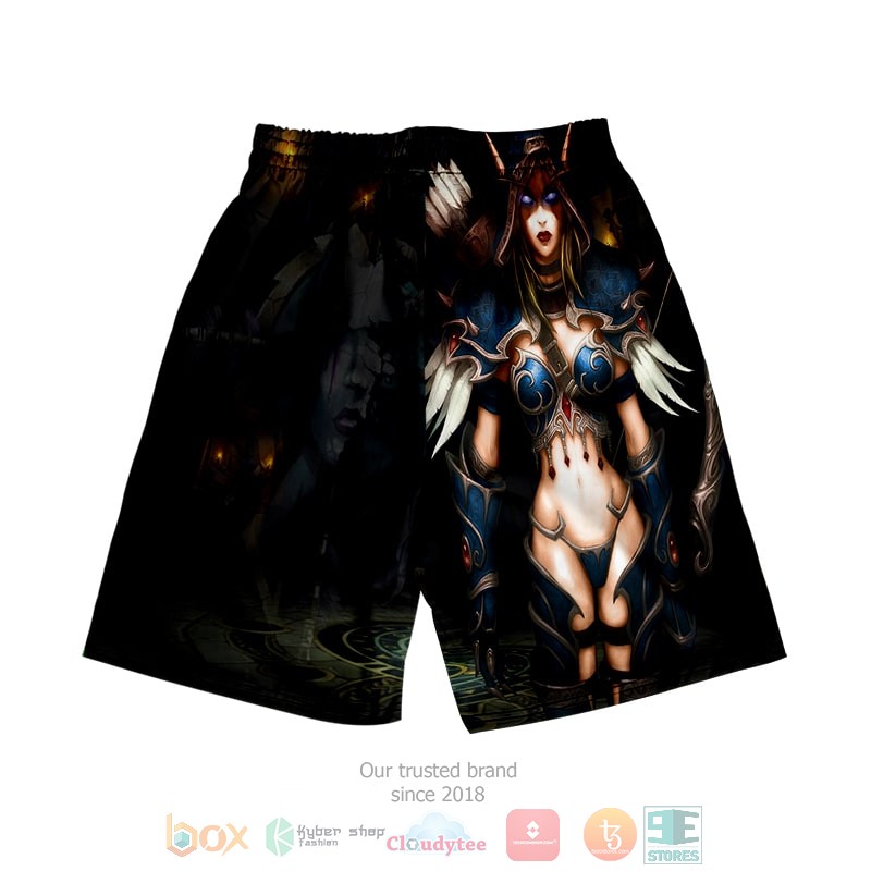 HOT Sylvanas Windrunner Dark Side World Of Warcraft Gaming Beach Shorts 2 Sylvanas Windrunner Dark Side World Of Warcraft Gaming Shorts 1