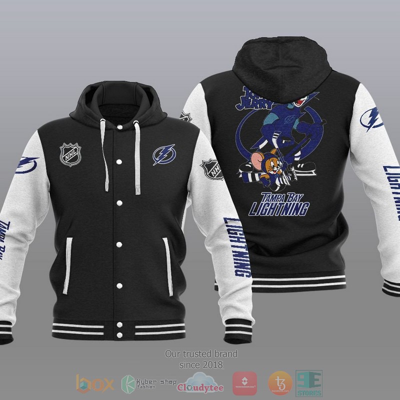 Tampa Bay Lightning NHL Tom And Jerry Baseball Hoodie Jacket