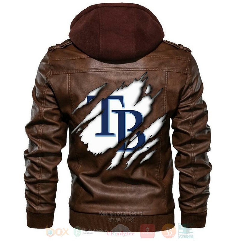 Tampa Bay Rays MLB Sons of Anarchy Brown Motorcycle Leather Jacket