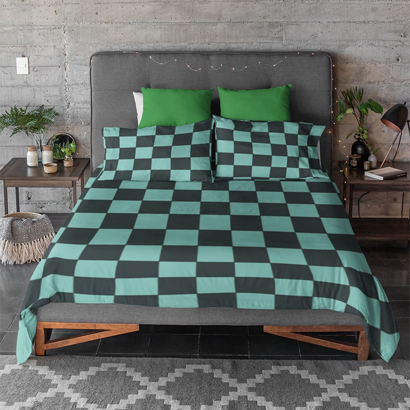 TanjiroKamadoClassicCheckeredBedding min