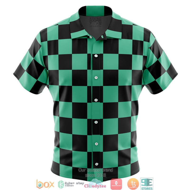 Tanjiro Kamado Demon Slayer Button Down Hawaiian Shirt