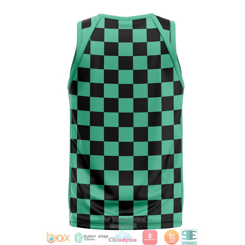 Tanjiro Kamado Demon Slayer Caro Basketball Jersey 2 Tanjiro Kamado Demon Slayer Caro Basketball Jersey 1
