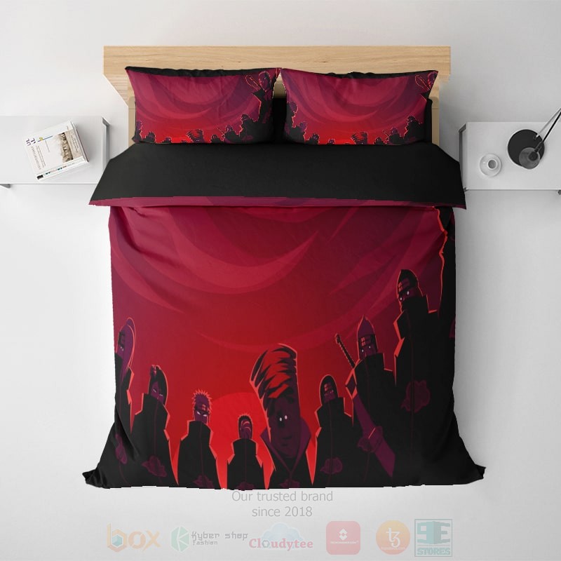 Team Akatsuki Fine Art Premium Brushed Naruto Printed Naruto Bedding Set
