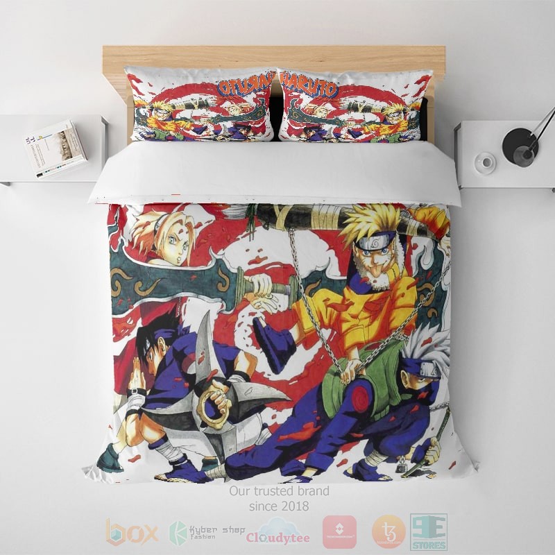 Team Seven Color Blend Naruto Sasuke Sakura Kakashi Bedding Set