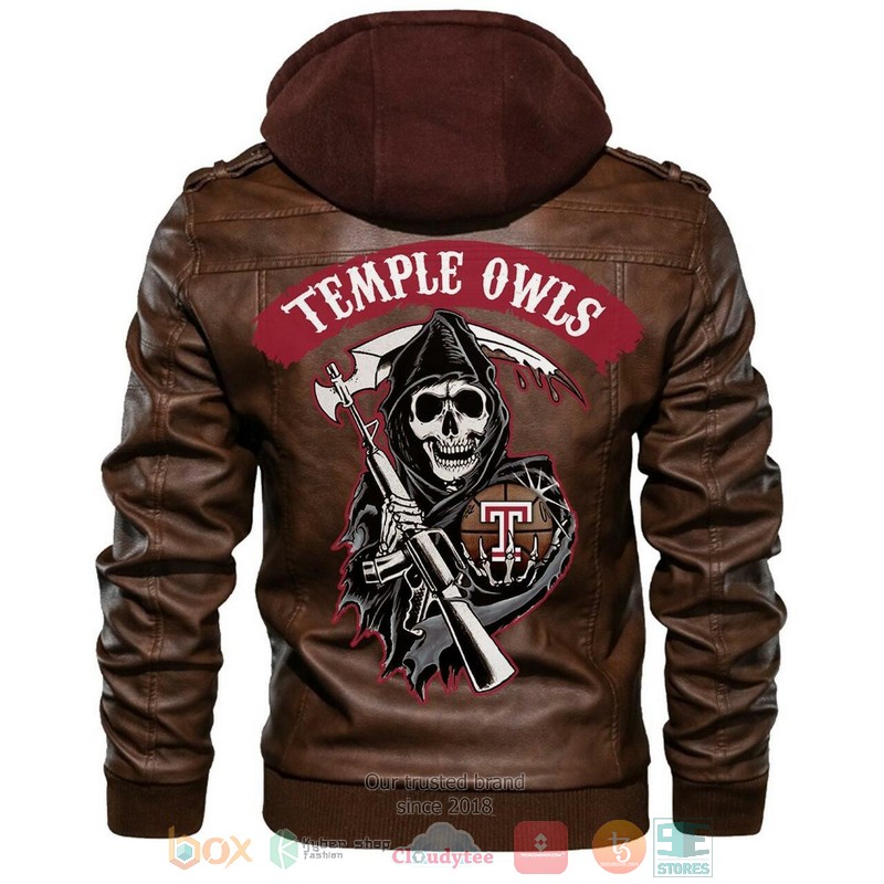Temple Owls NCAA Basketball Leather Jacket