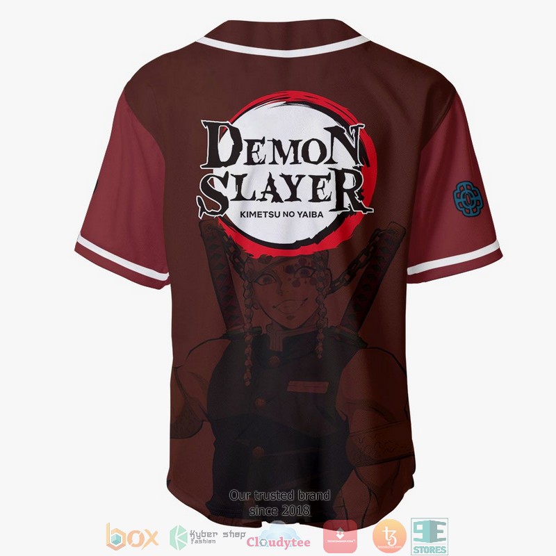 Tengen Uzui Demon Slayer Red Baseball Jersey Shirt 4 Tengen Uzui Demon Slayer Red Baseball Jersey Shirt 1 2 3