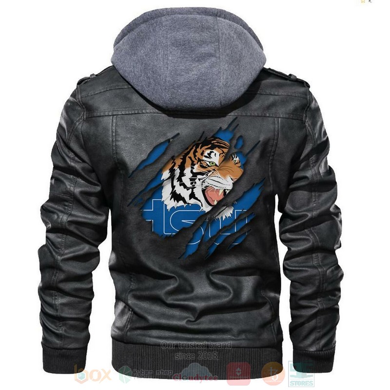 BEST NCAA Teams Tennessee State Tigers Black Motorcycle Rider Zipper Jacket Leather 4 Tennessee State Tigers NCAA Black Motorcycle Leather Jacket