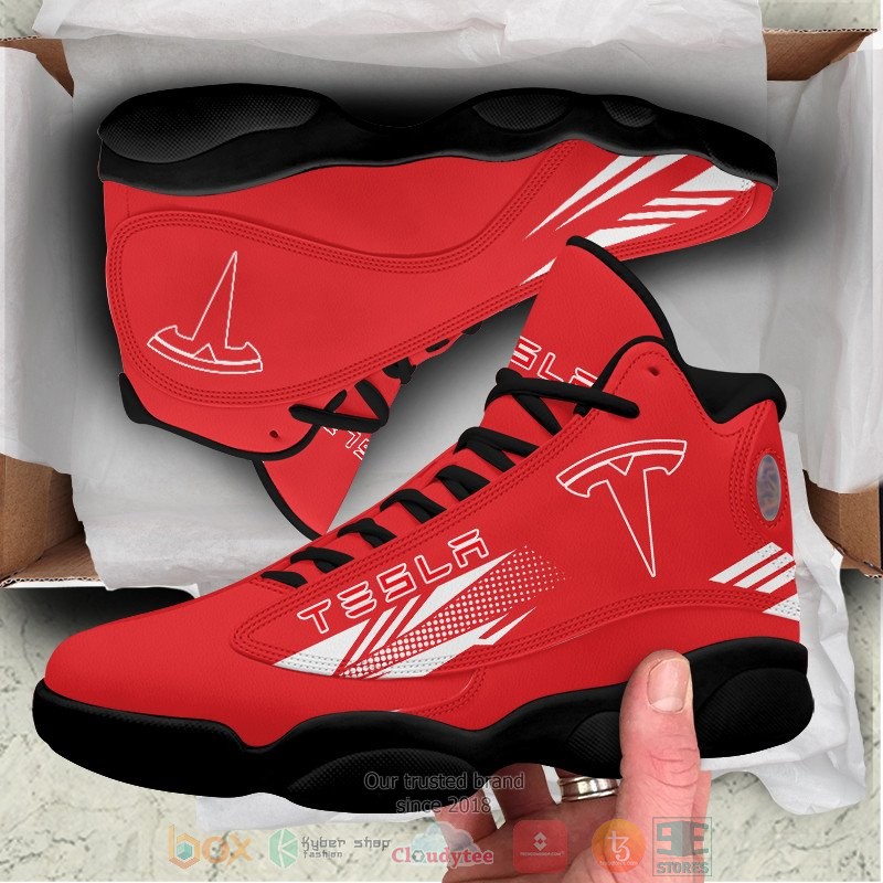 NEW Tesla red Air Jordan 13 shoes sneakers 6 Tesla red Air Jordan 13 shoes 1 2 3 4 5