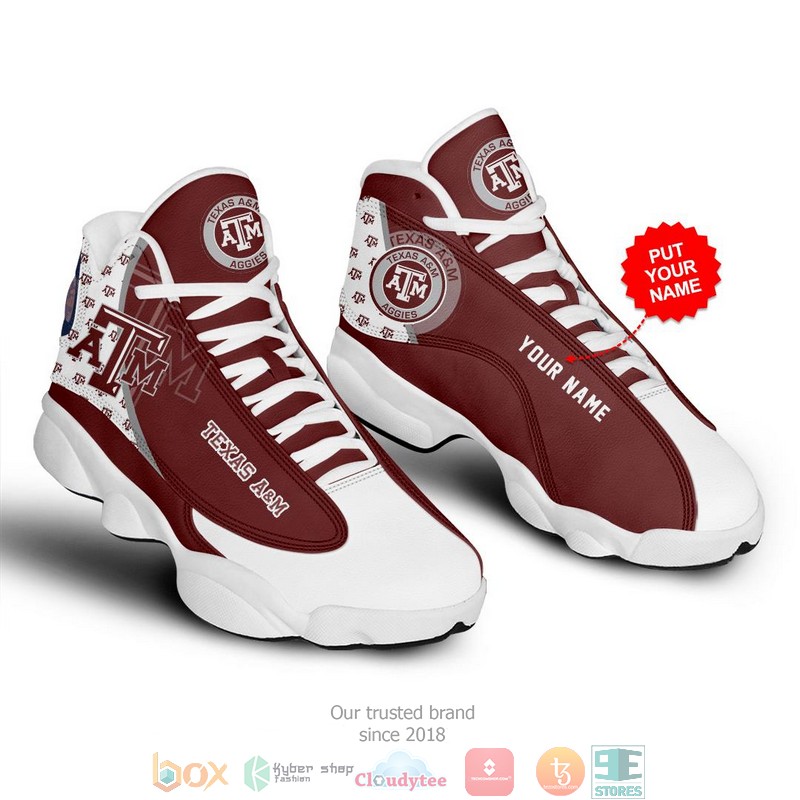 Texas A M Aggies NFL 1 Football Air Jordan 13 Sneaker Shoes