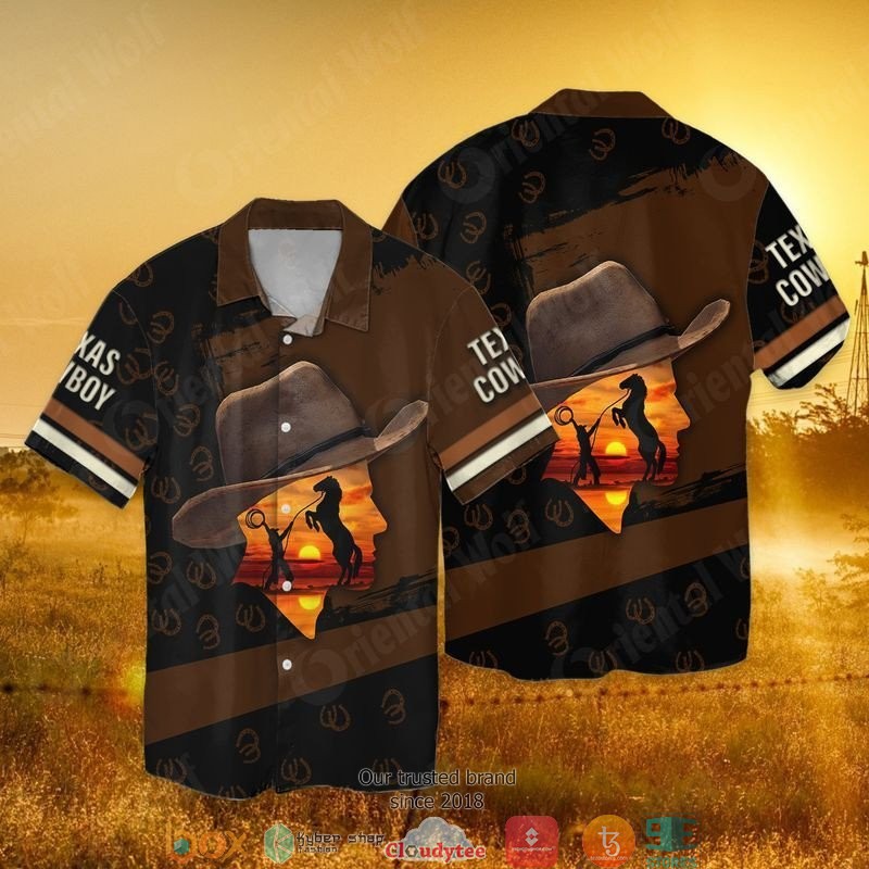 Texas Cowboy Short Sleeve Hawaiian Shirt