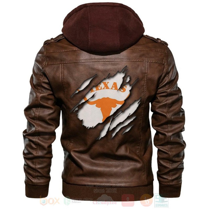 Texas Longhorns NCAA Browns Leather Jacket