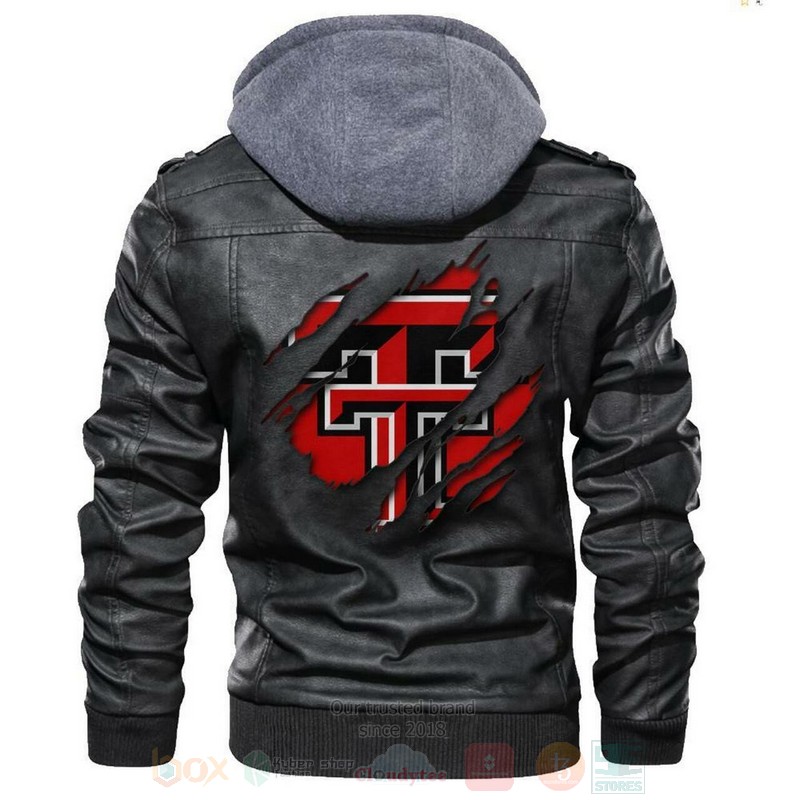 BEST Texas Tech Red Raiders NCAA Champions Black Zipper Jacket Leather 1 Texas Tech Red Raiders NCAA Blacks Leather Jacket