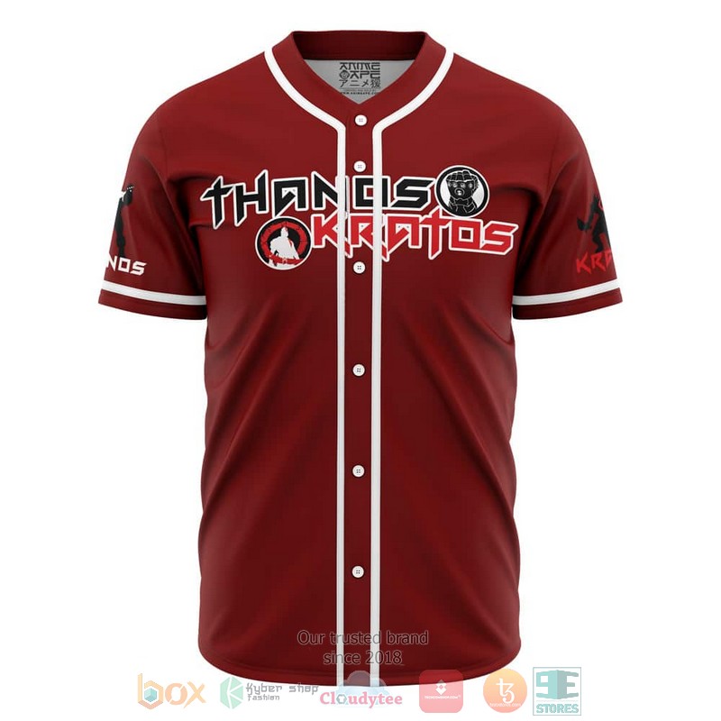 Thanos And Kratos Marvel Baseball Jersey