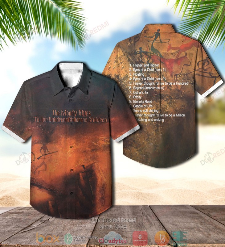 The Moody Blues To Our Childrens Childrens Children Orange Hawaiian Shirt