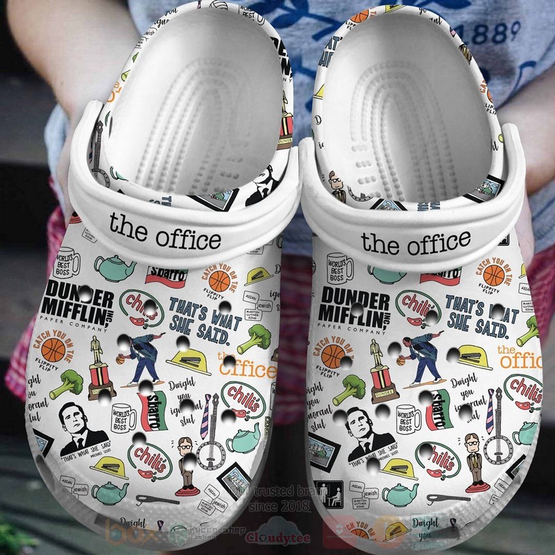 The Office White Crocband Crocs Clog Shoes