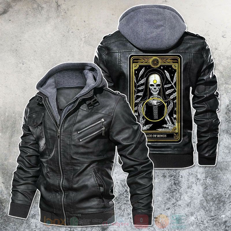 The Page of Ring Tarot Card Leather Jacket