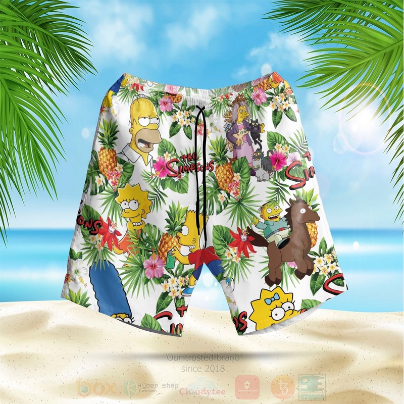 The Simpsons Characters Hawaiian Shirt Short 1 2