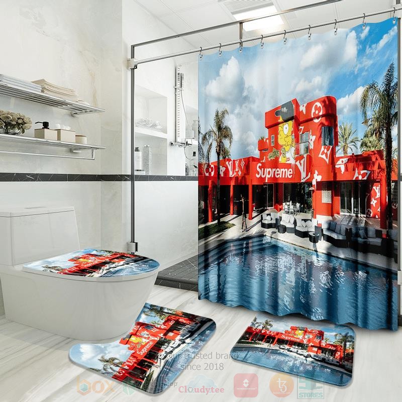 The Simpsons Supreme Inspired Luxury Shower Curtain Set